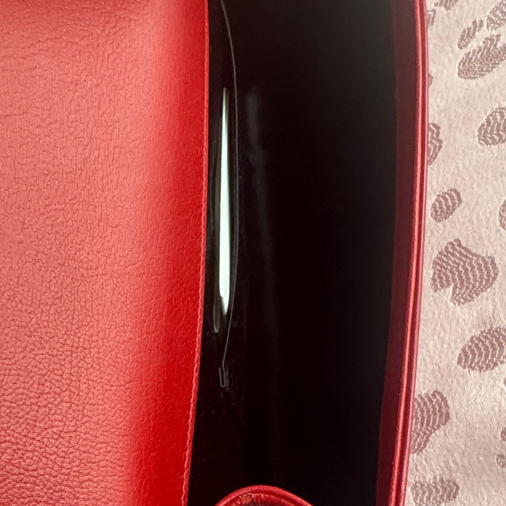 Saint Laurent Scarlet Leather Clutch - Picture 4 of 6